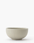 Decorative Bowl, Reeded Details with a Scalloped Rim and Green-Tinted Beige Finish for Tabletop Home Decor image 1