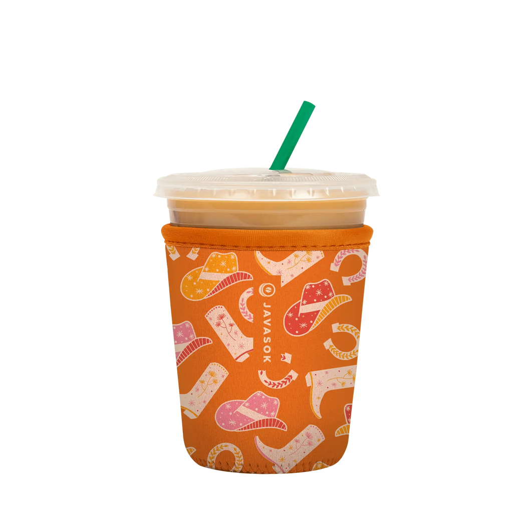 Reusable Cup Sleeve, Cowgirl Couture, Neoprene Construction for Iced Coffee, Cold Drinks and Condensation Control, 5 Size Options image 3