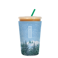 Reusable Cup Sleeve, Winter Wonderland, Neoprene Construction for Iced Coffee, Cold Drinks and Condensation Control, 2 Size Options image 1