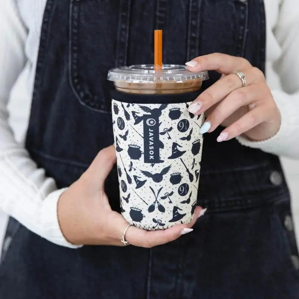 Reusable Cup Sleeve, Wizard's Walk, Lightweight Design, Machine-Washable Care for Iced Coffee, Cold Drinks and Condensation Control image 3