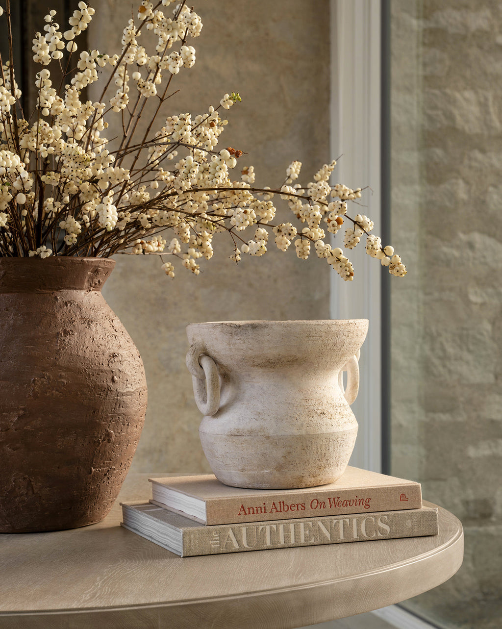 Decorative Vase, Arnette Terracotta for Flowers, Shelves and Living Spaces, Designed for Tabletop Arrangements and Home Decor image 1