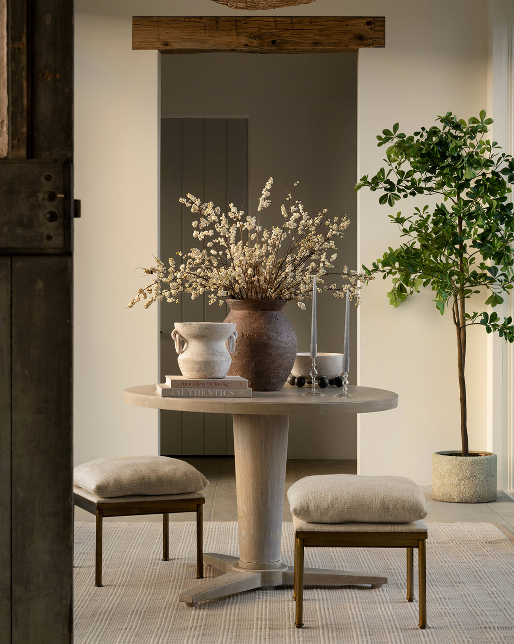 Decorative Vase, Demetria Terracotta for Tabletop Arrangements and Home Decor, Designed for Flowers, Shelves and Living Spaces image 3