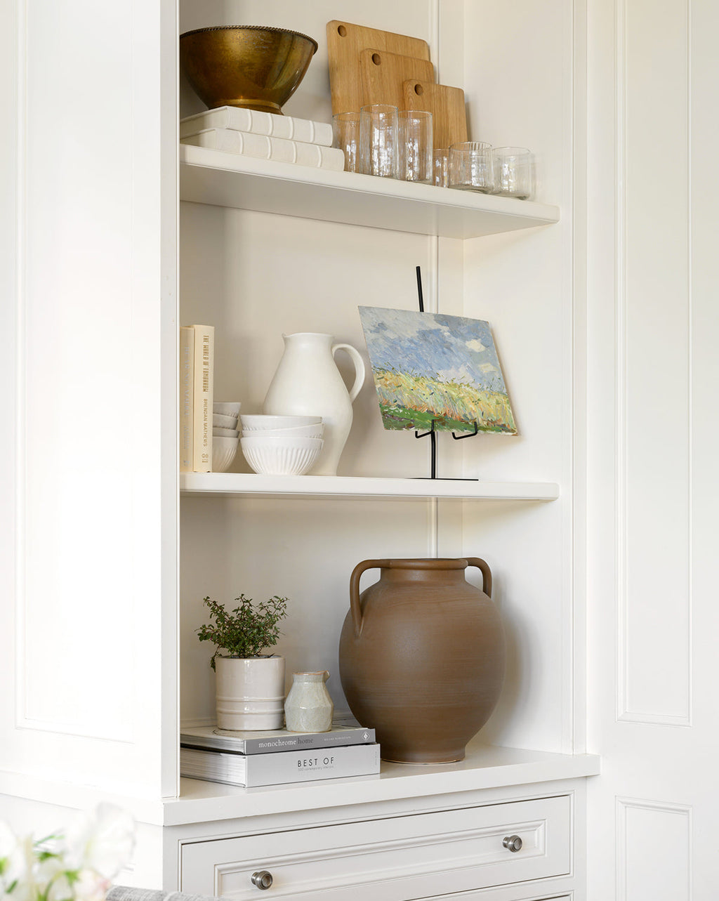 Decorative Vase, Rounded Dual Handled for Flowers, Shelves and Living Spaces, Designed for Tabletop Arrangements and Home Decor image 4