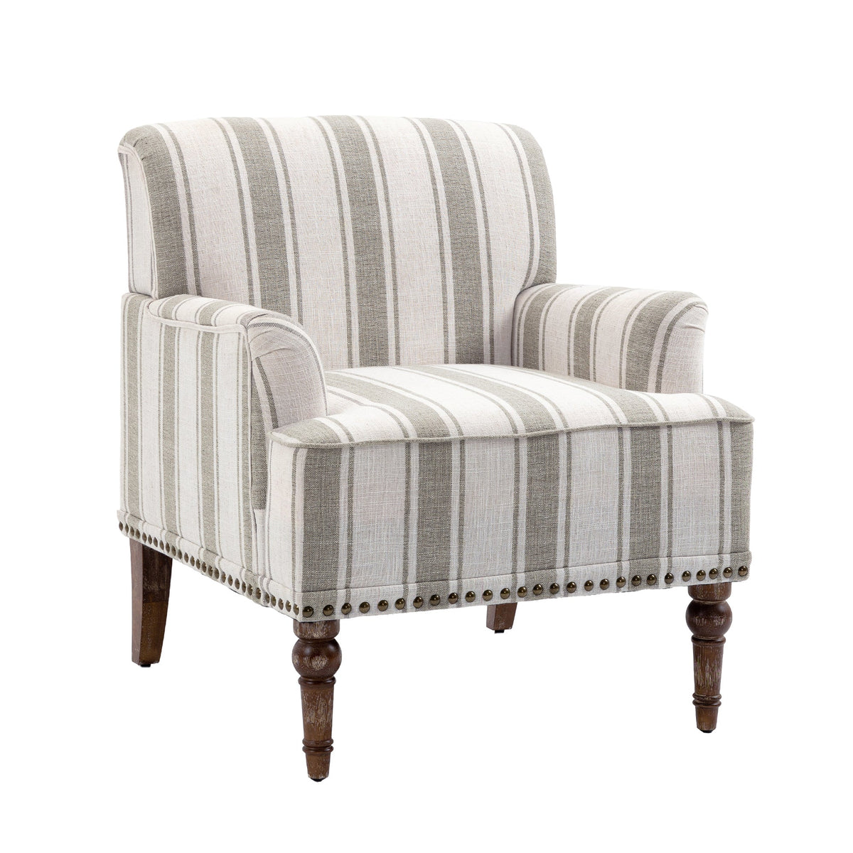 Upholstered Armchair, Pure Linen Upholstery, High-Density Foam for Bedroom Seating, Living Rooms and Home Study Spaces, 13 Color Options image 34