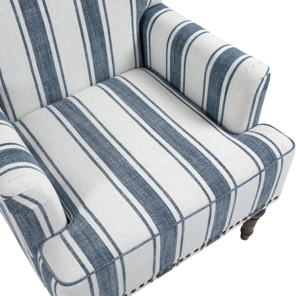 Upholstered Armchair, Pure Linen Upholstery, High-Density Foam for Bedroom Seating, Living Rooms and Home Study Spaces, 13 Color Options image 46