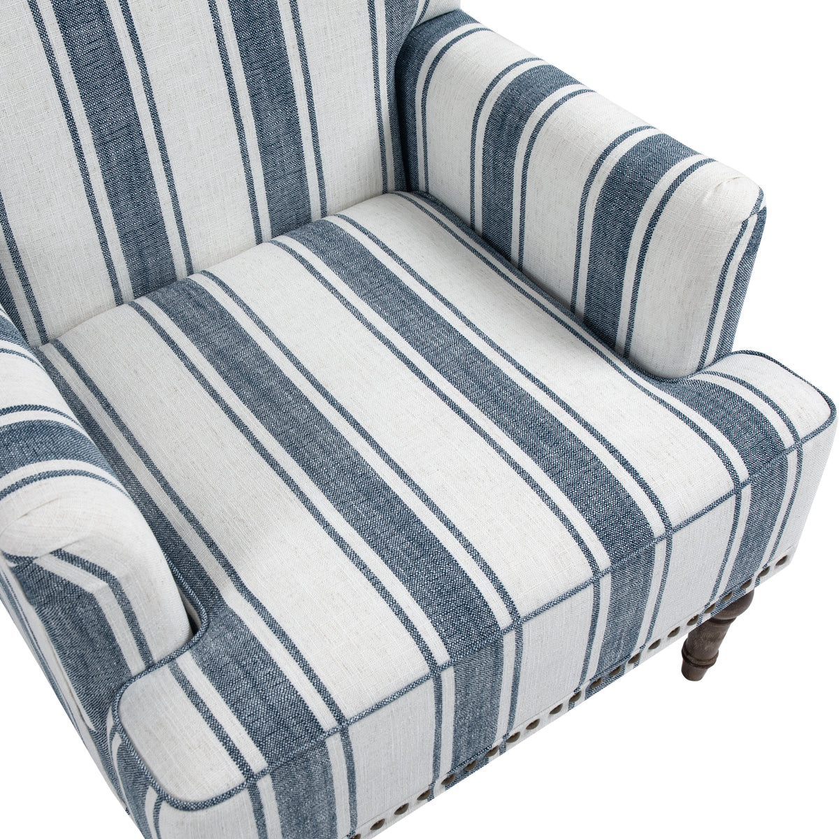 Upholstered Armchair, Pure Linen Upholstery, High-Density Foam for Bedroom Seating, Living Rooms and Home Study Spaces, 13 Color Options image 46