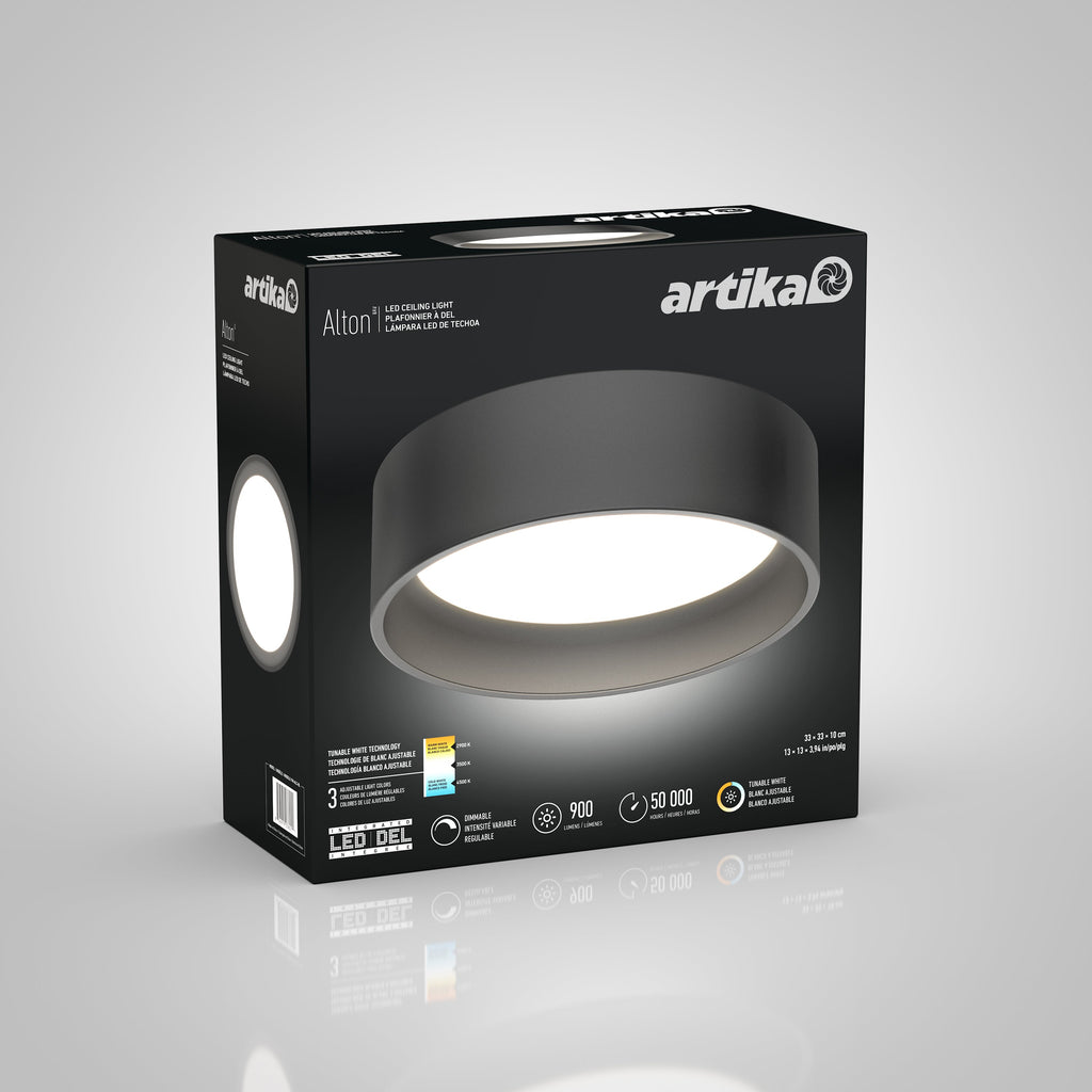 LED Flush Mount Ceiling Light, 13 Inches, 1100 Lumens and 3 Color Temperature Settings for Bedrooms, Hallways and Kitchens image 7