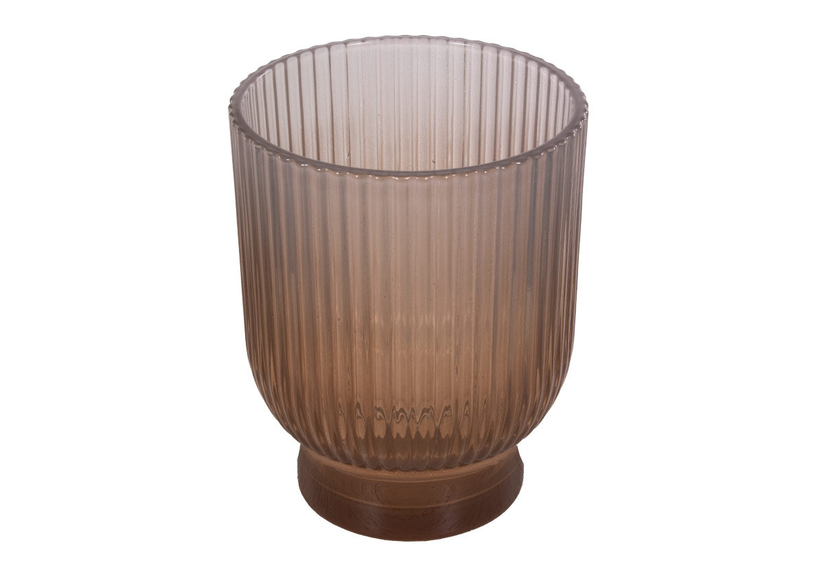 Votive Candle Holder, Smoky Ribbed Ombre Design for Tabletop Candle Arrangements, Decorative Flower Displays and Home Styling image 3
