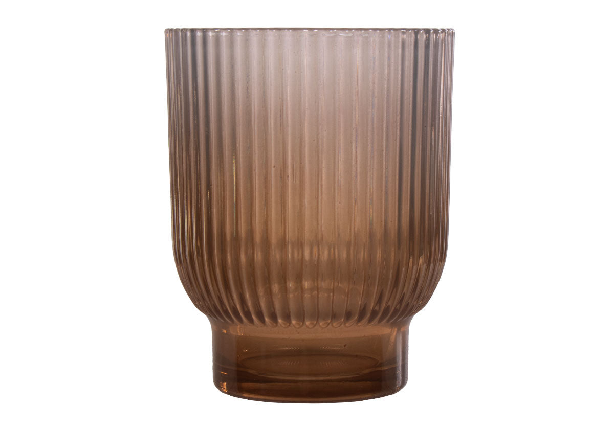 Candle Holder, RIBBED OMBRE VOTIVE for Dining Tables, Candle Arrangements and Home Decor, Designed for Everyday Home Use image 1
