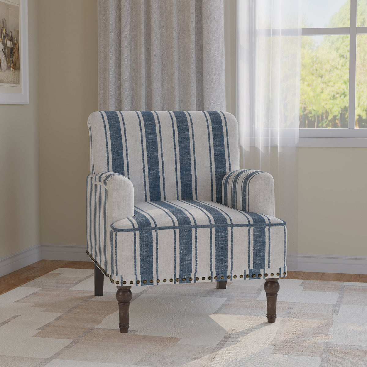 Upholstered Armchair, Pure Linen Upholstery, High-Density Foam for Bedroom Seating, Living Rooms and Home Study Spaces, 13 Color Options image 41