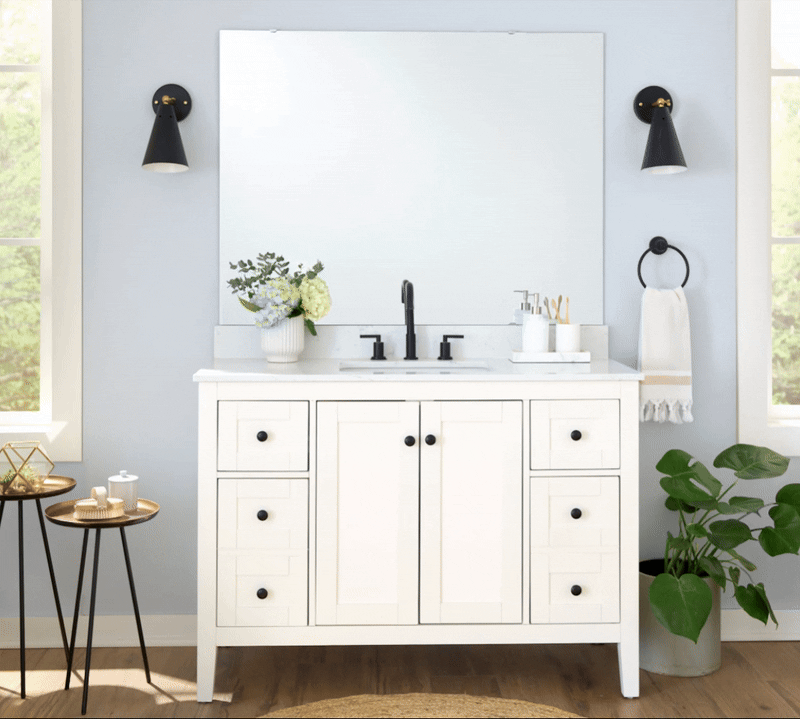 Mirror Frame Kit, Highline Woven Gold Slim, MDF Construction for Existing Wall-Mounted Mirrors and Bathroom Refreshes, 12 Size Options image 2