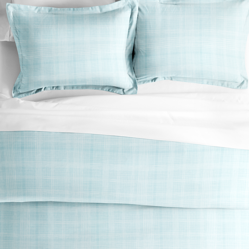 Duvet Cover Set, Thatch Pattern 3 Piece for Guest Rooms and Everyday Bedroom Styling, 3 Sizes and 4 Colors image 12