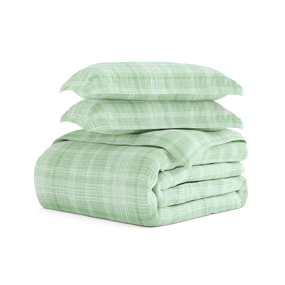 Duvet Cover Set, Thatch Pattern 3 Piece for Guest Rooms and Everyday Bedroom Styling, 3 Sizes and 4 Colors image 15