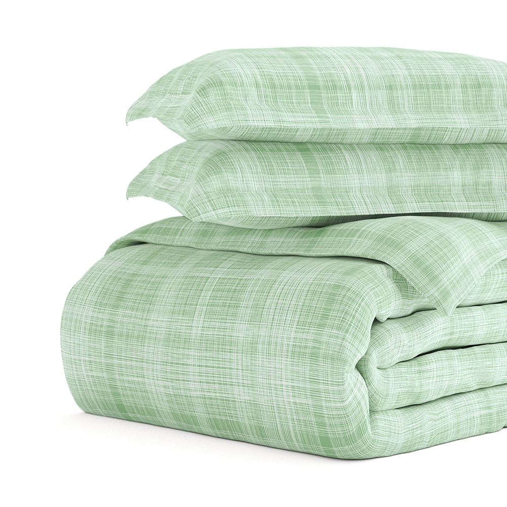 Duvet Cover Set, Thatch Pattern 3 Piece for Guest Rooms and Everyday Bedroom Styling, 3 Sizes and 4 Colors image 19
