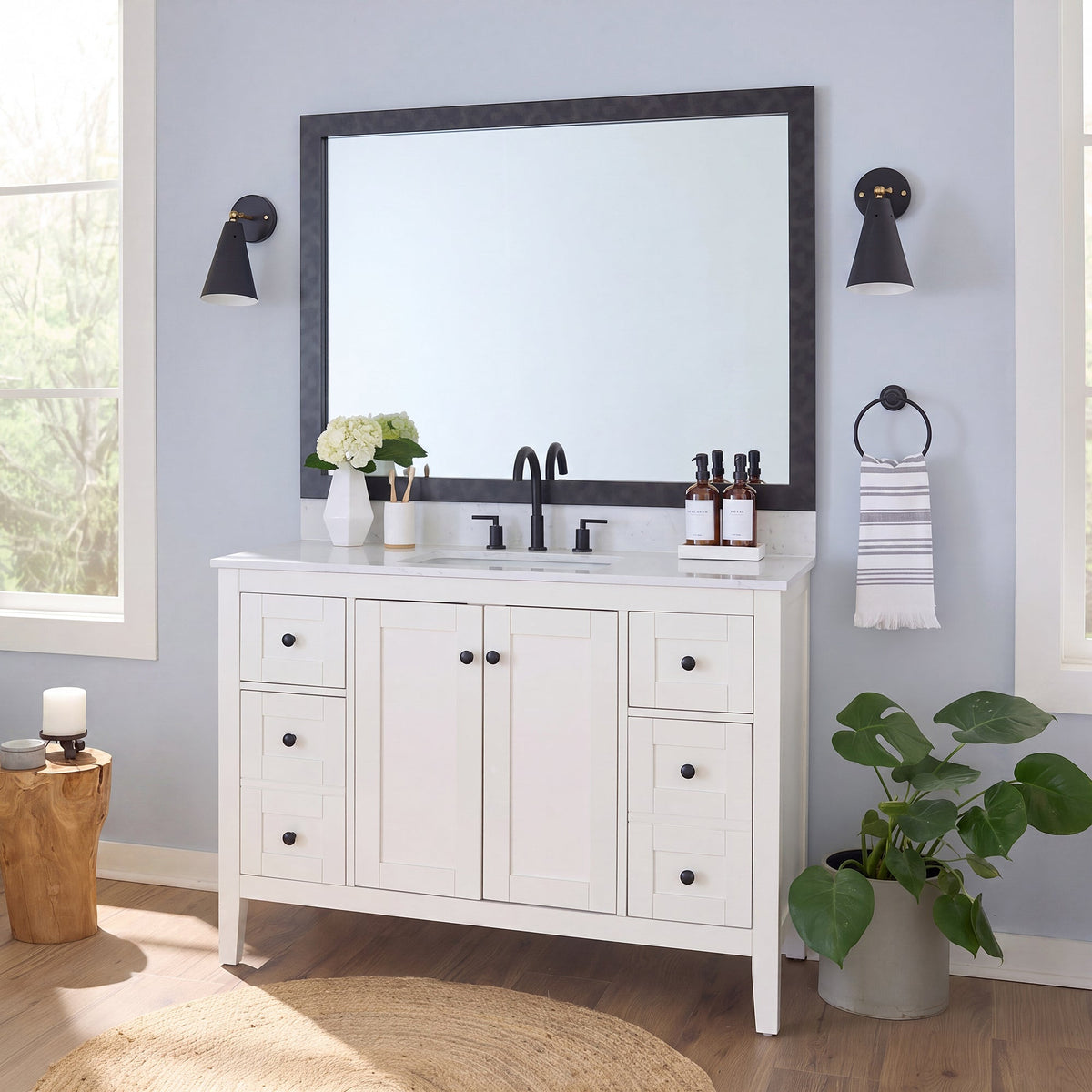 Mirror Frame Kit, Austin Gunmetal Grey Slim, MDF Construction for Bathroom Vanity Mirrors and Home Mirror Framing, 12 Size Options image 4