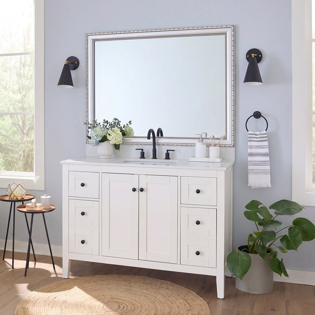 Mirror Frame Kit, Bellemeade Vintage Silver for Bathroom Vanity Mirrors and Home Mirror Framing, 12 Size Options image 4