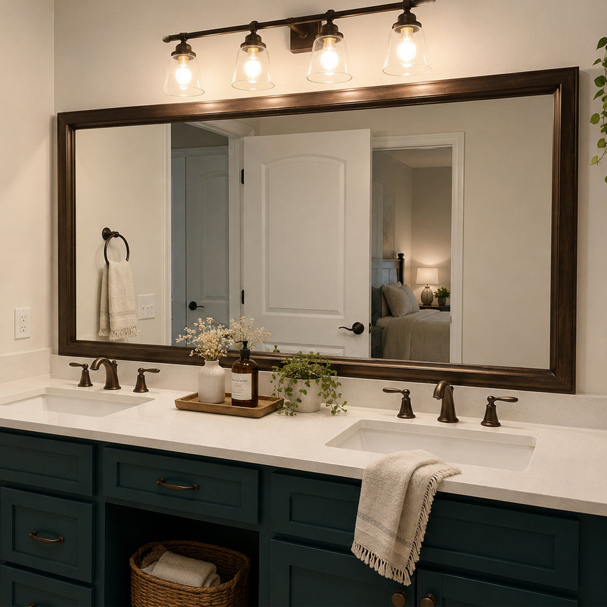 Mirror Frame Kit, Chelsea Brushed Bronze, MDF Construction for Bathroom Vanity Mirrors and Home Mirror Framing, 12 Size Options image 6