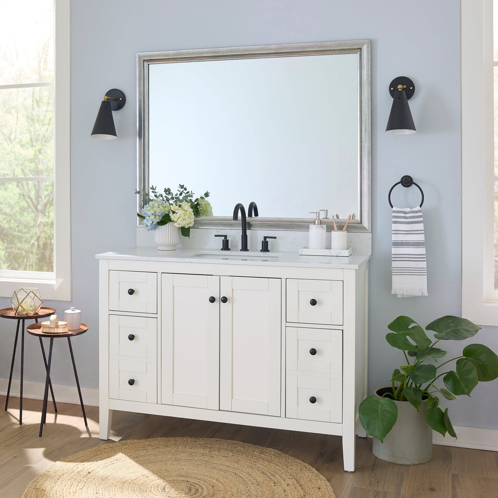 Mirror Frame Kit, Chelsea Silver Streak, MDF Construction for Existing Wall-Mounted Mirrors and Bathroom Refreshes, 12 Size Options image 4
