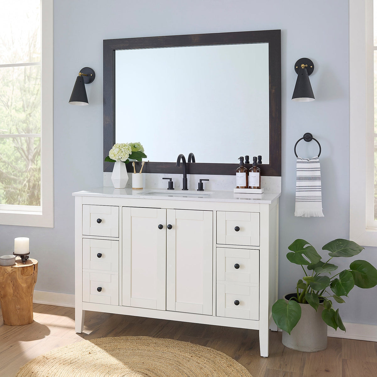 Mirror Frame Kit, Cherokee Espresso Walnut, MDF Construction for Existing Wall-Mounted Mirrors and Bathroom Refreshes, 12 Size Options image 4