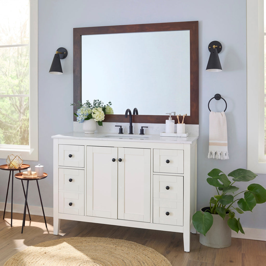 Mirror Frame Kit, Cherokee Mocha Walnut, MDF Construction for Bathroom Vanity Mirrors and Home Mirror Framing, 12 Size Options image 2