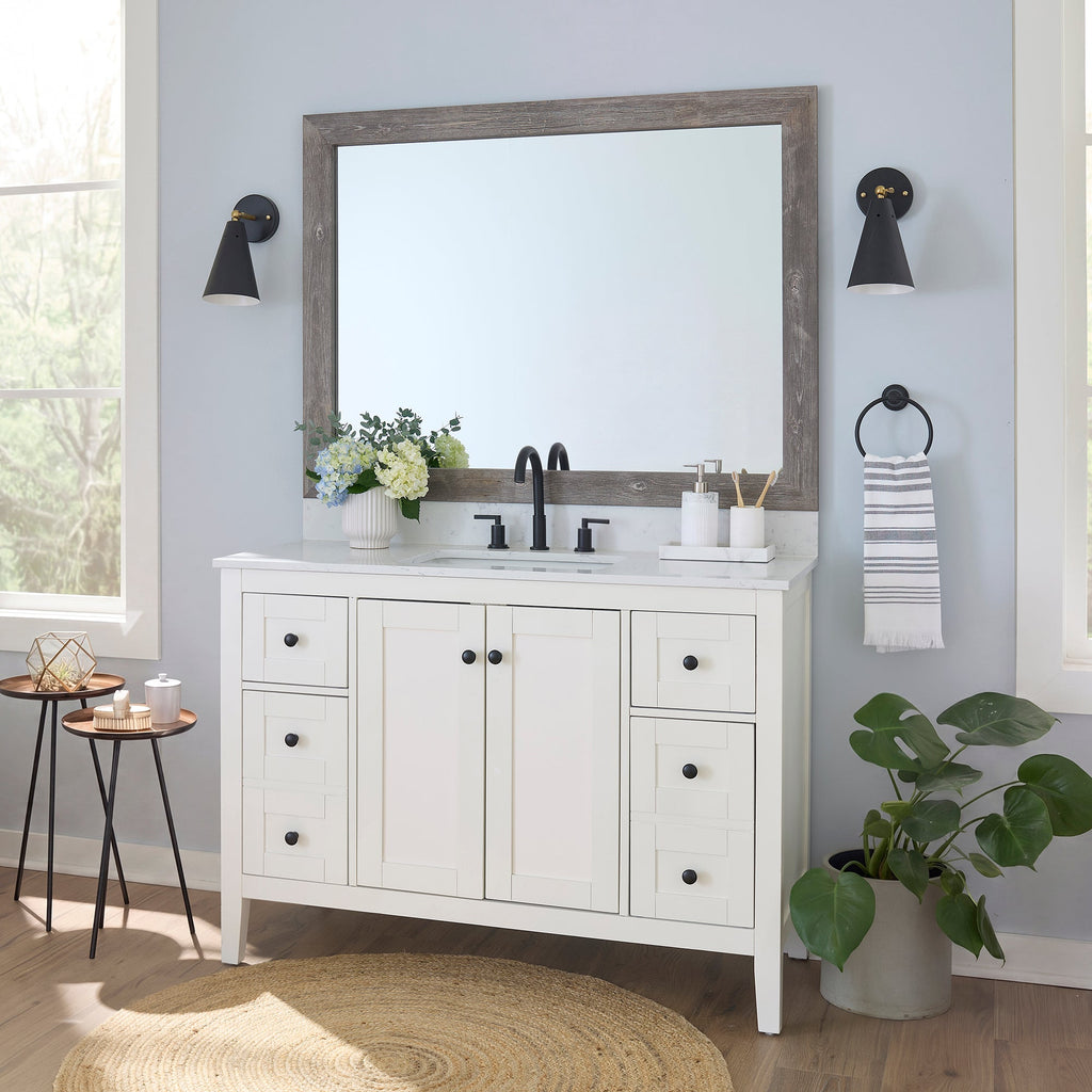 Mirror Frame Kit, Cherokee Old Vermont Grey, MDF Construction for Bathroom Vanity Mirrors and Home Mirror Framing, 12 Size Options image 4