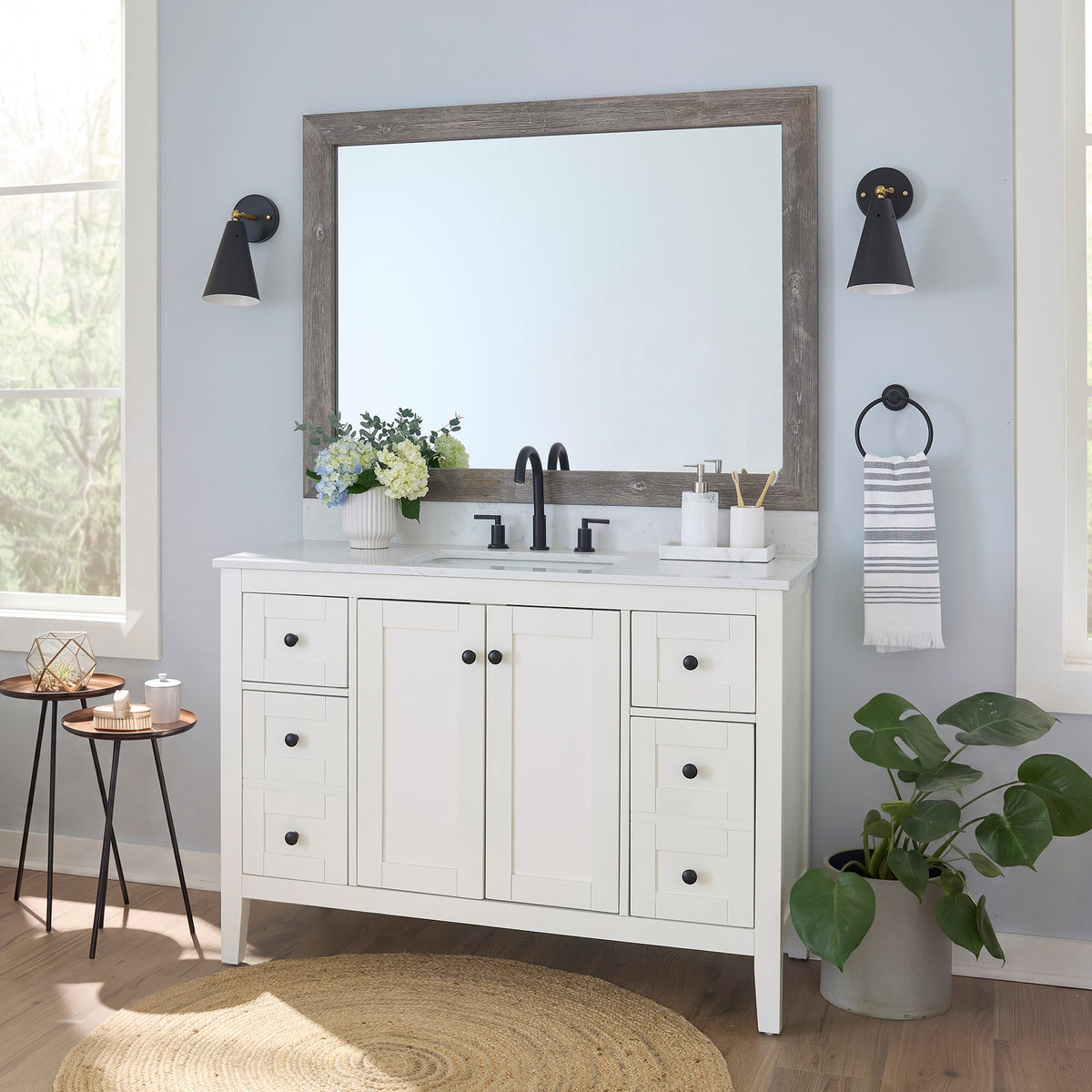 Mirror Frame Kit, Cherokee Old Vermont Grey, MDF Construction for Bathroom Vanity Mirrors and Home Mirror Framing, 12 Size Options image 4