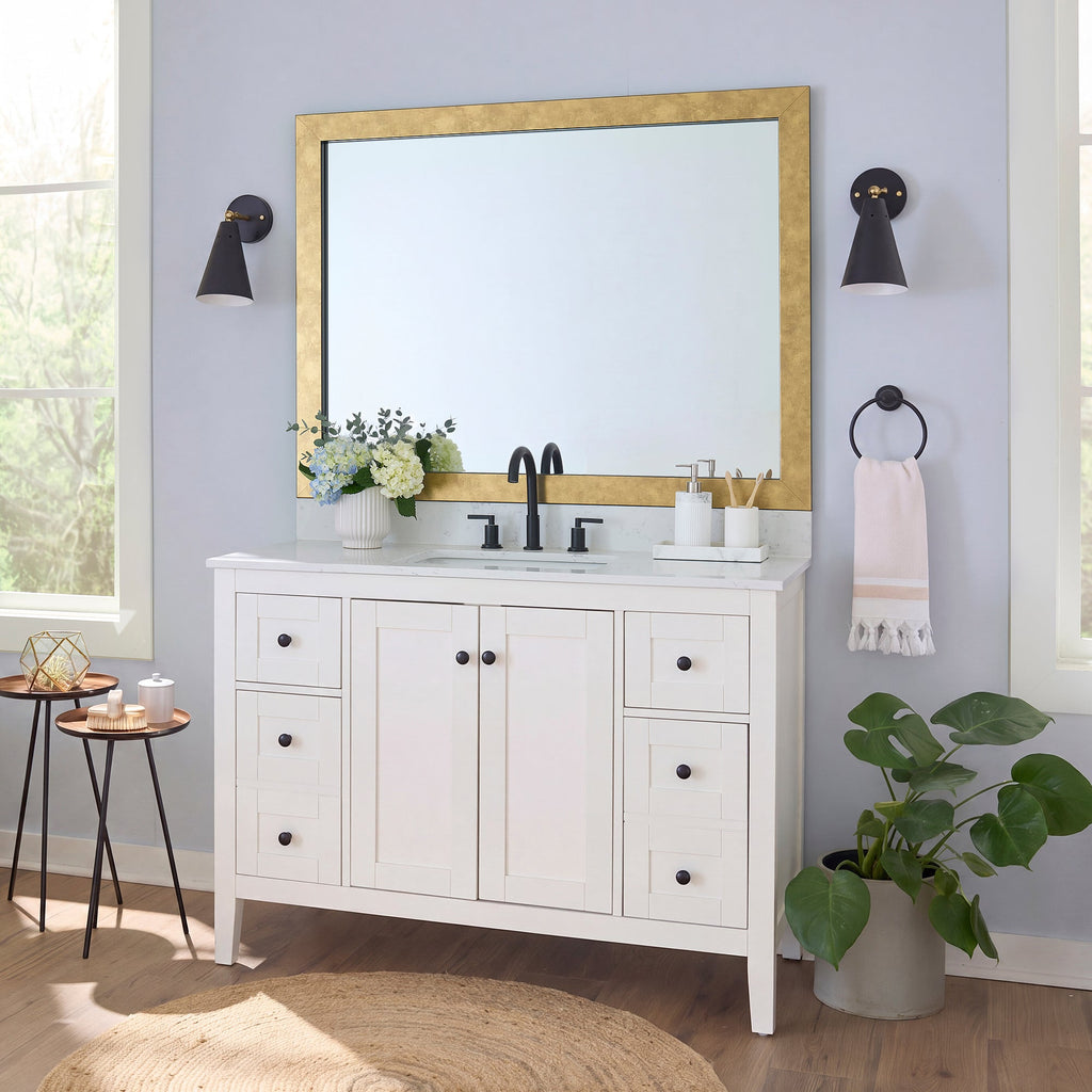 Mirror Frame Kit, French Quarter Designer Gold, MDF Construction for Bathroom Vanity Mirrors and Home Mirror Framing, 12 Size Options image 4