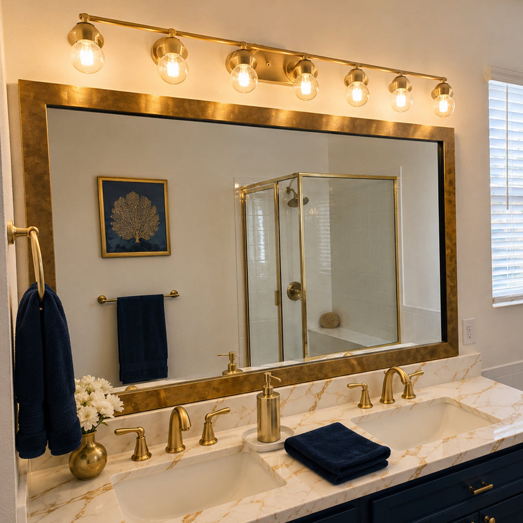 Mirror Frame Kit, French Quarter Designer Gold, MDF Construction for Bathroom Vanity Mirrors and Home Mirror Framing, 12 Size Options image 3