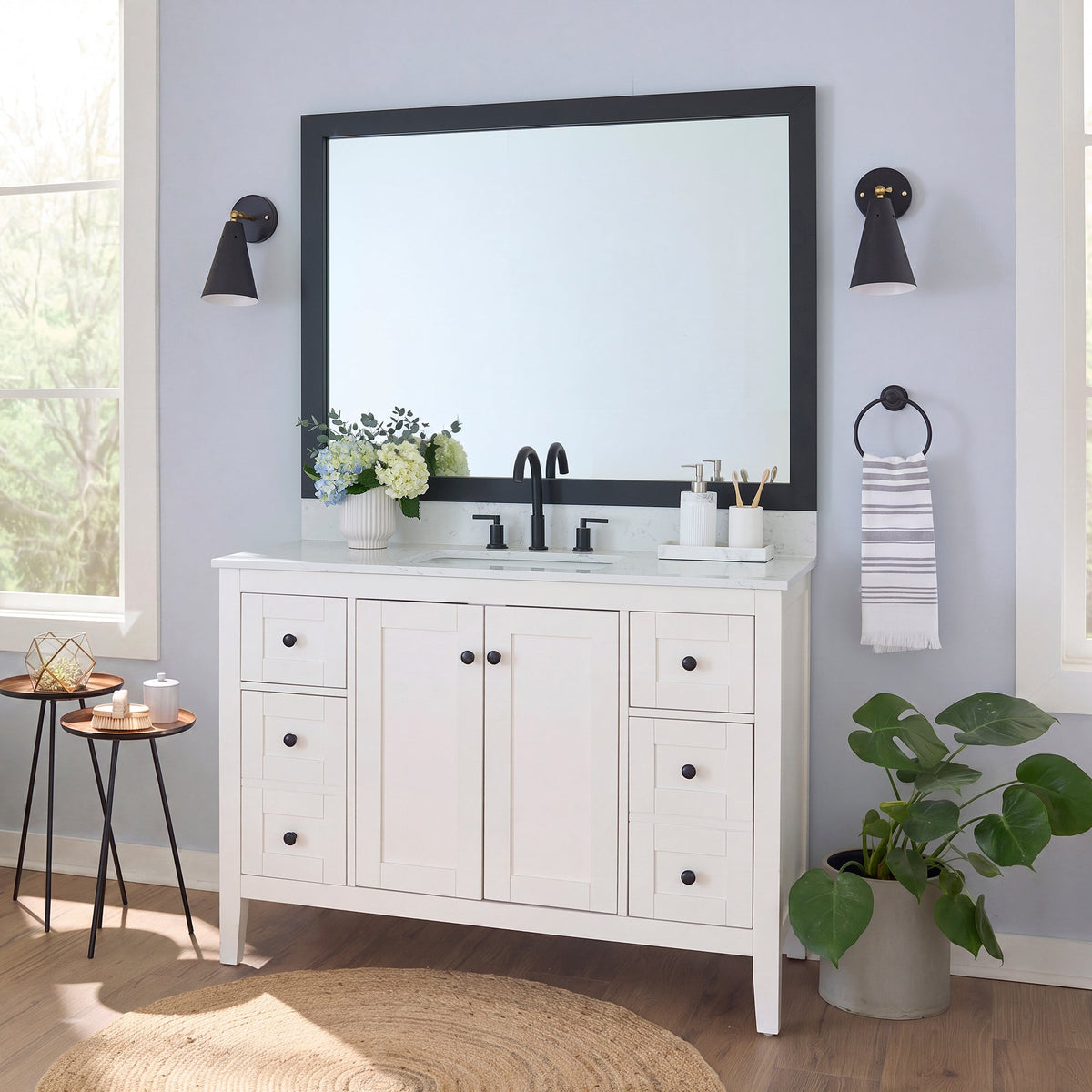 Mirror Frame Kit, Highline Midnight Black Slim, MDF Construction for Bathroom Vanity Mirrors and Home Mirror Framing, 12 Size Options image 2
