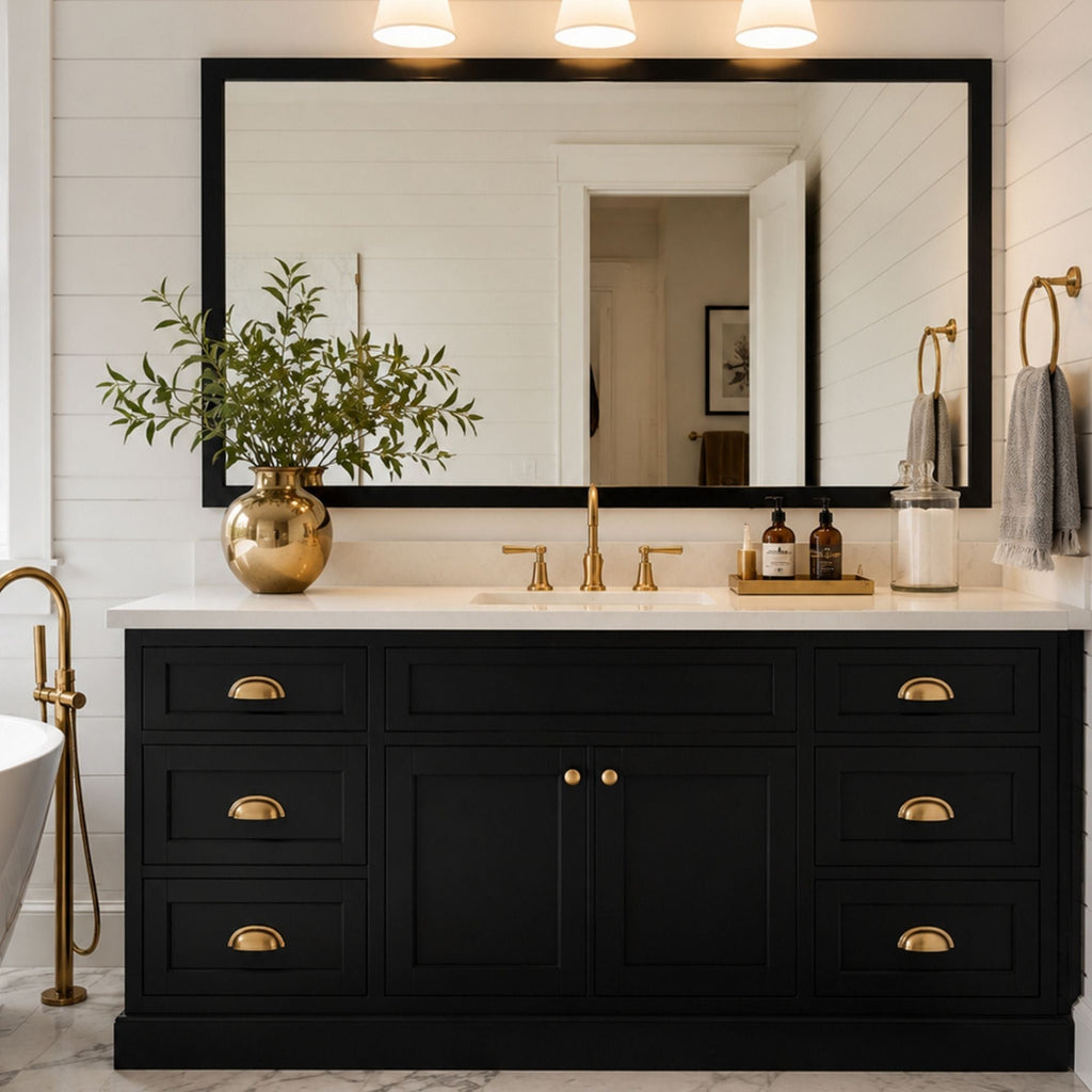 Mirror Frame Kit, Highline Midnight Black Slim, MDF Construction for Bathroom Vanity Mirrors and Home Mirror Framing, 12 Size Options image 3