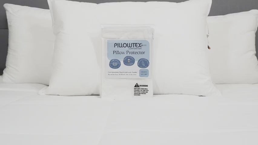 Bed Pillow, Cotton Protector, Machine-Washable Care, Hypoallergenic Comfort for Sleeping, Reading and Bedroom Comfort, 4 Size Options video 6