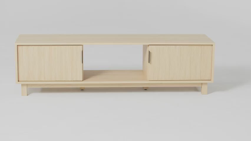 TV Stand, Reema Arundo Scandinavian Reeded for Television Displays, Consoles and Organized Living Spaces, 2 Sizes and 2 Colors video 23
