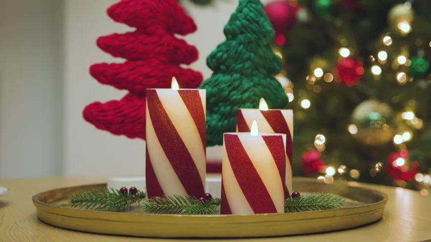 Home Fragrance, Red Candy Cane Wide Glitter Stripe White for Entryways, Bedrooms and Everyday Home Ambience, 3 Size Options video 16