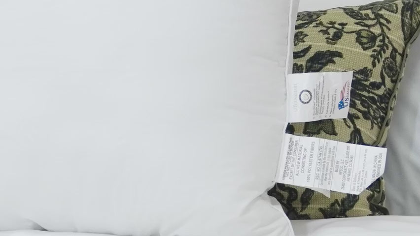 Bed Pillow, Eco Smart Down Alternative Made in USA, Breathable Construction for Sleeping, Reading and Bedroom Comfort, 3 Size Options video 13