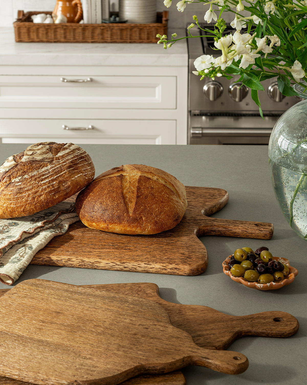 Bread Serving Board, Mango Wood with Shape and Size Options for Bread, Cheese and Appetizer Serving or Kitchen Decor image 4