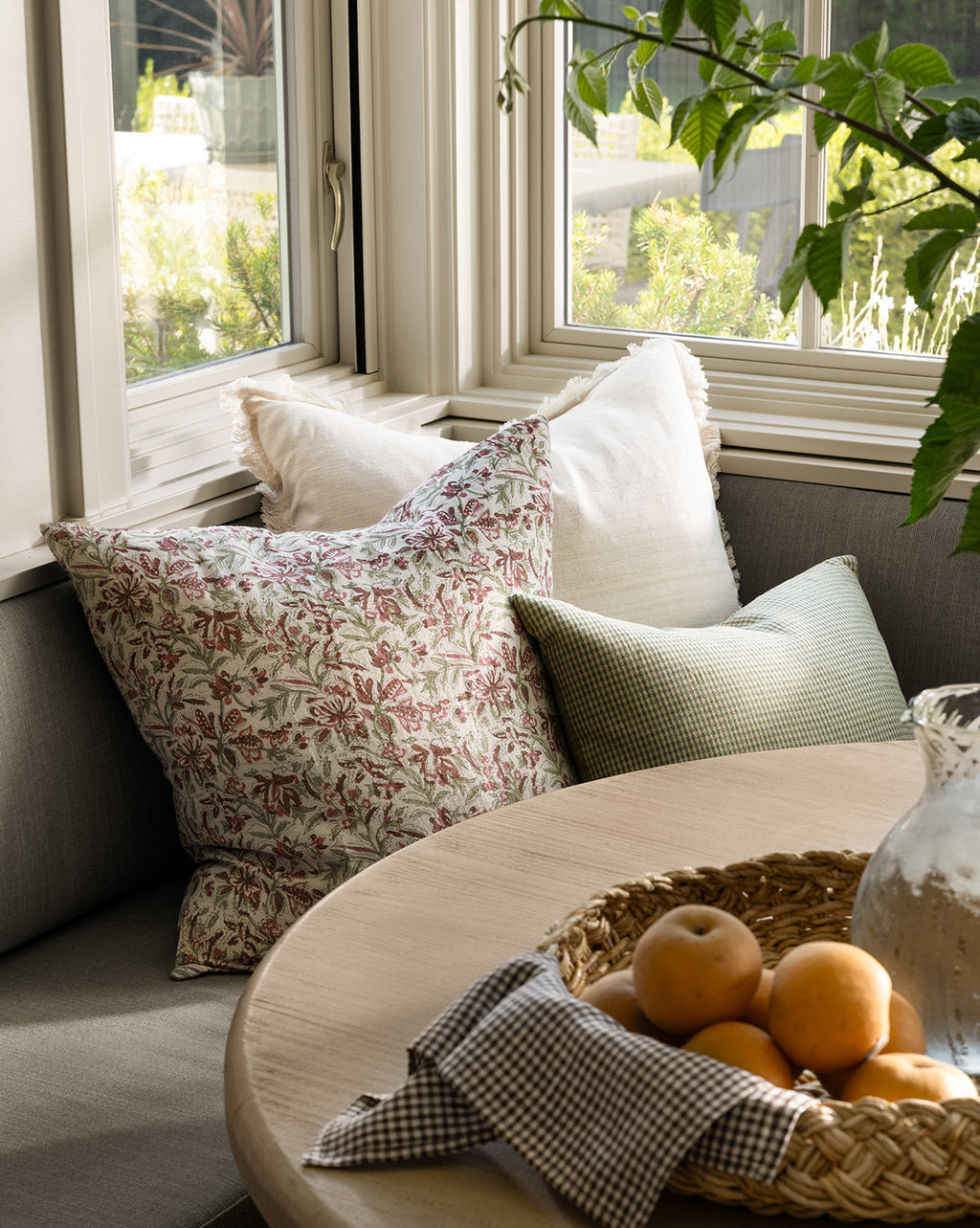 Decorative Pillow Cover, Abbey Silk Fringe for Bedroom Styling and Living Room Decor, 5 Color Options image 12