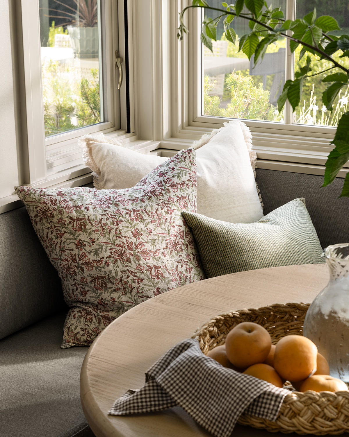 Decorative Pillow Cover, Abbey Silk Fringe for Bedroom Styling and Living Room Decor, 5 Color Options image 12