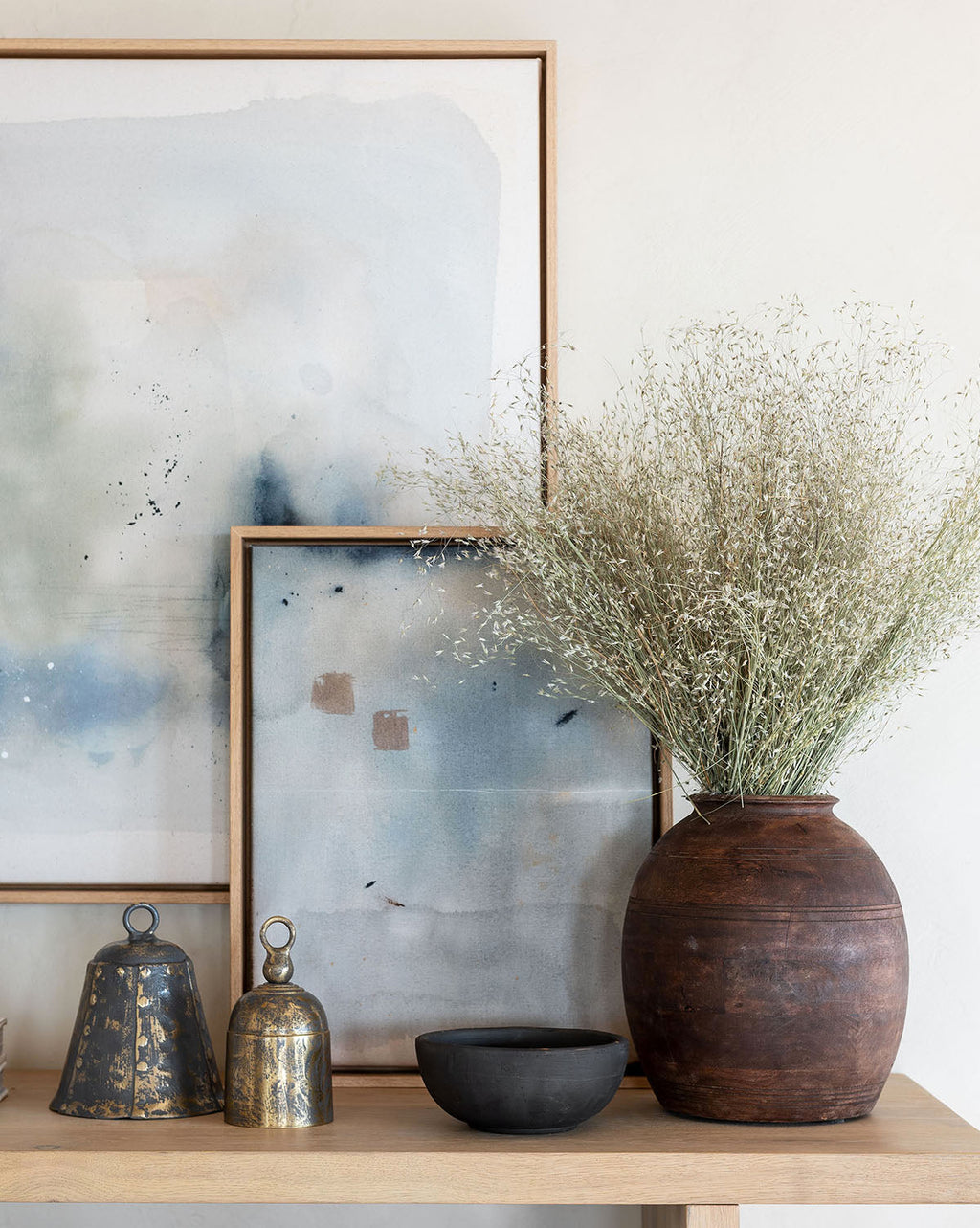 Decorative Vase, Aged Wood for Tabletop Arrangements and Home Decor, Designed for Flowers, Shelves and Living Spaces image 5
