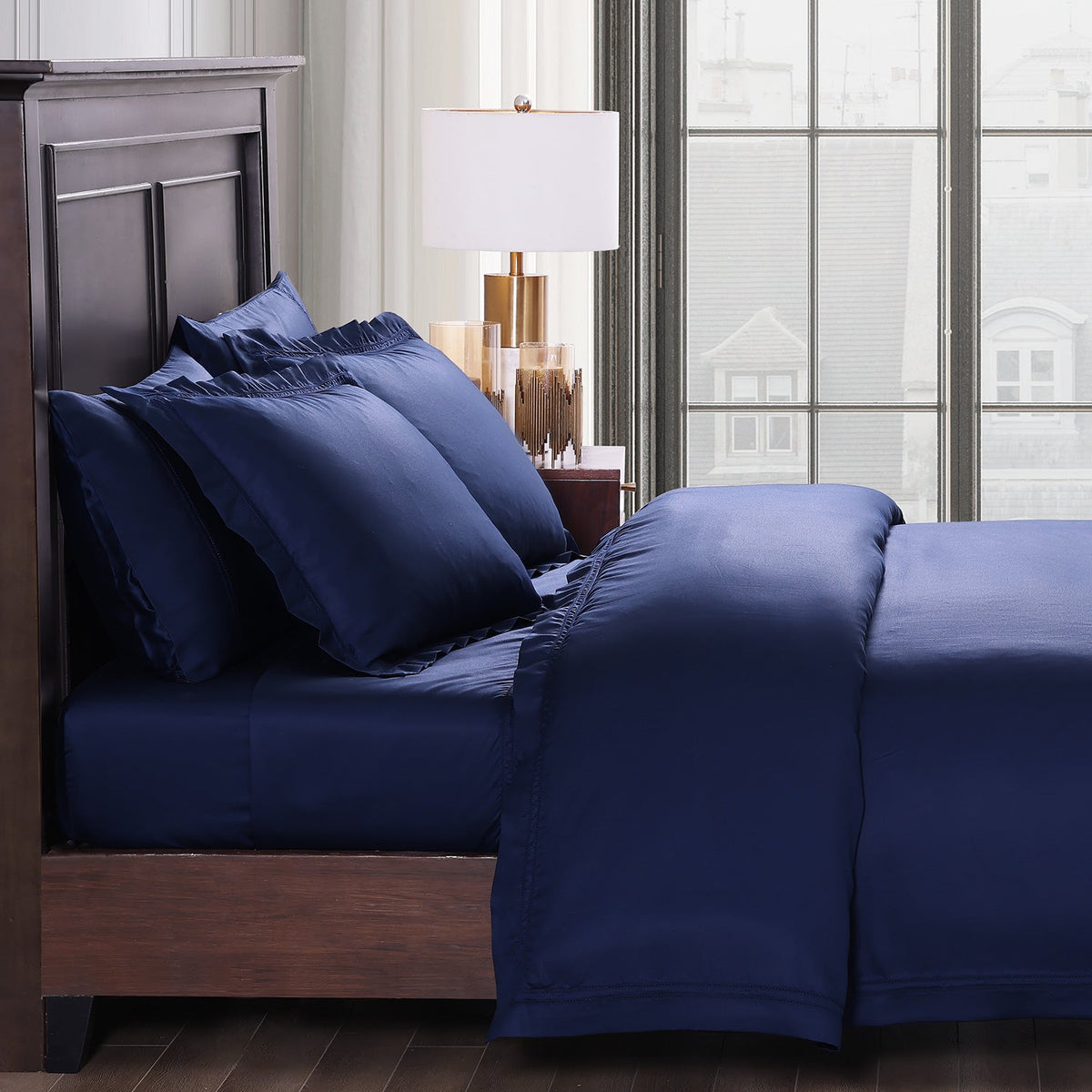 Bed Sheet Set, Yalda, Cooling Comfort, Breathable Construction for Master Bedrooms, Guest Beds and Daily Use, 7 Sizes and 11 Colors image 82